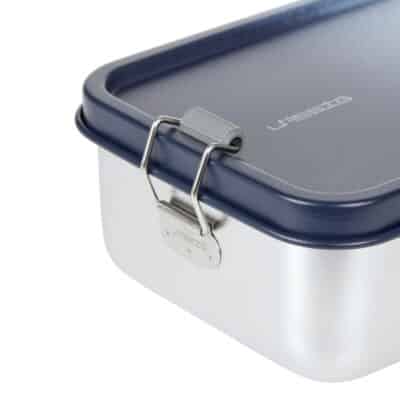 LÄSSIG - Brotdose | Lunchbox - Edelstahl - Unique - blau – Bild 3