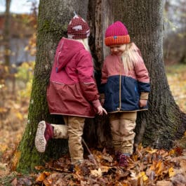 finkid – AINA MUKKA – Winterjacke mit Teddyfutter – berry/peach