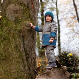 finkid – MOSKA MUKKA – Winterjacke mit Teddyfutter – vetiver/almond