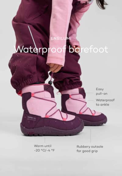 Reima - ENSILUMI - wasserfester Barfuß-Winterstiefel - Deep Purple (rosa) – Bild 9