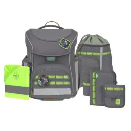 LÄSSIG – SLIM SCHULRANZEN Set 7-teilig – unique anthrazit